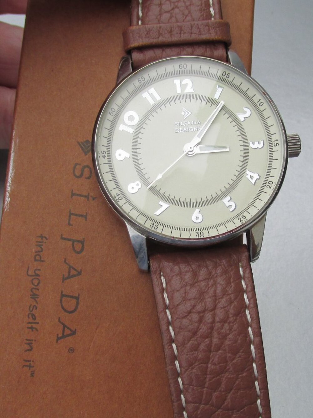 Retired SILPADA Silver Brown Leather Unisex Watch 6 1/2"-8" New In Box